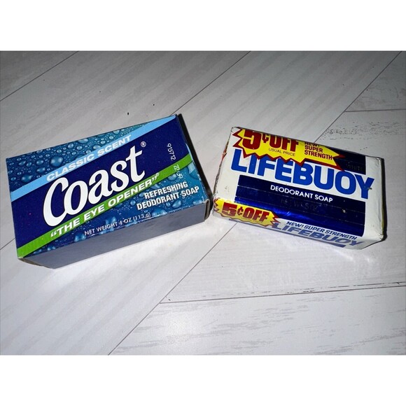 Bundle Of Vintage Soap Coast Classic Scent & Lifebuoy Super‎ Strength - Picture 1 of 4